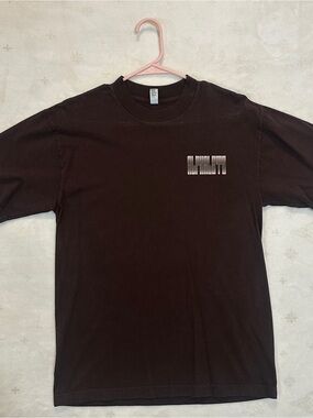 Alphalete Dark Brown Short Sleeve Tee with Small Metallic Logo